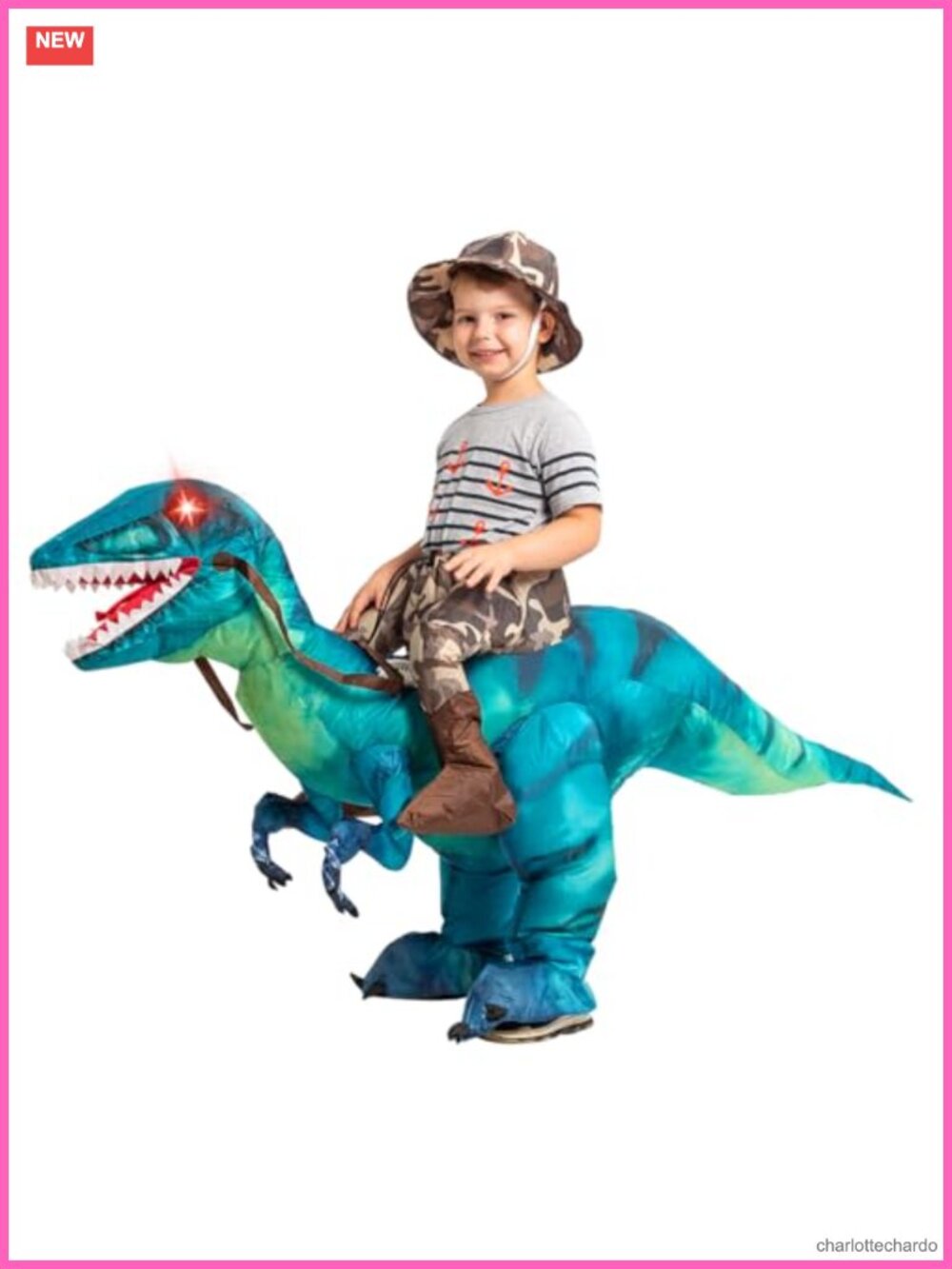 Inflatable Dinosaur Costume Kids Halloween T-Rex Blow Up